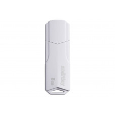 Флешка Smart Buy "Clue" 8GB, USB 2.0 Flash Drive, белый  SB8GBCLU-W